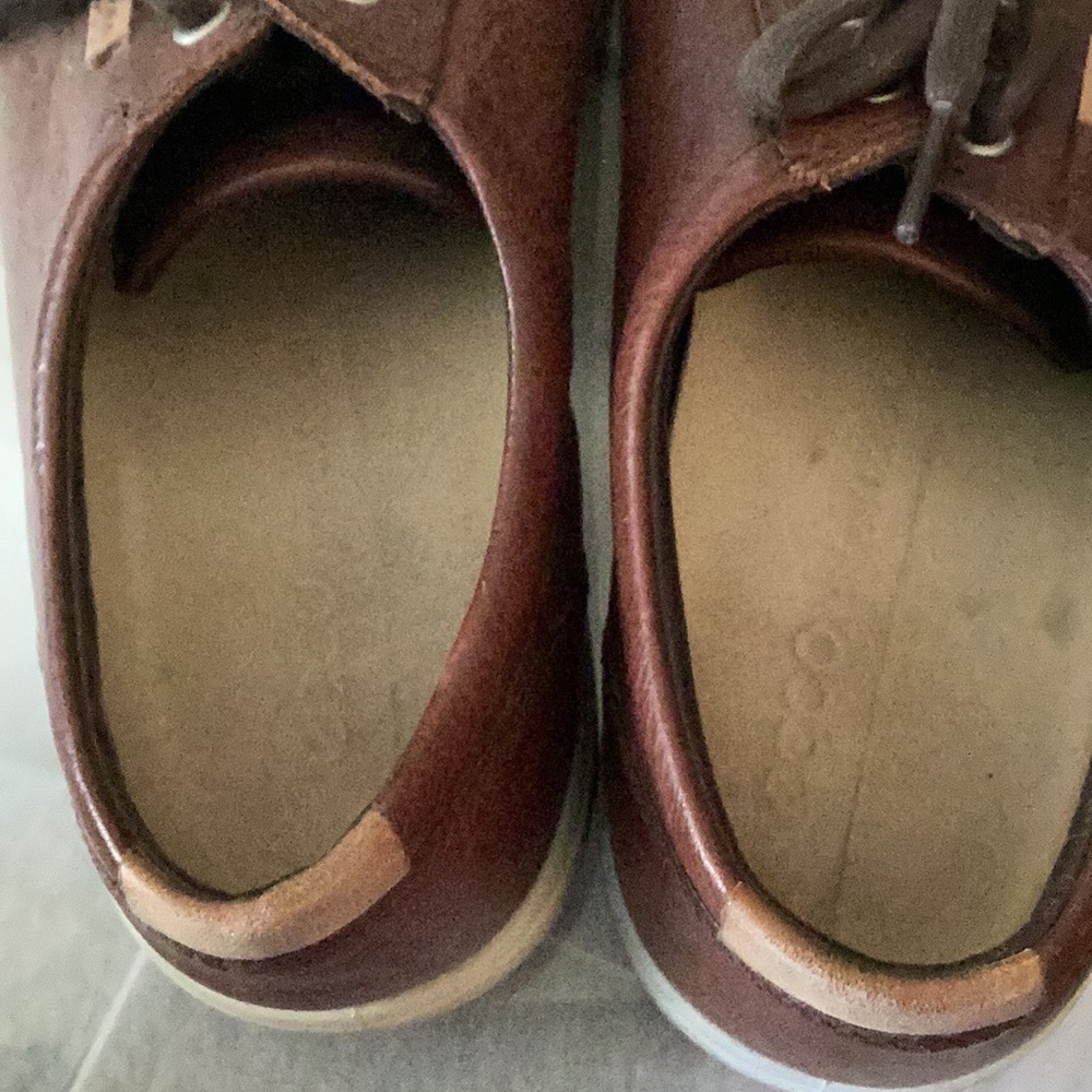 Ecco Men’s Brown Lace Up Shoes Size 10 US, EU 44 - Picture 2 of 6